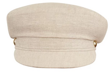 Load image into Gallery viewer, Cream linen fiddler cap
