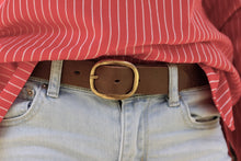 Load image into Gallery viewer, Brown Leather Belt