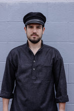 Load image into Gallery viewer, Black Leather Brim Cap
