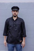 Load image into Gallery viewer, Black Leather Brim Cap