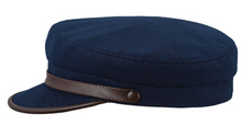 Load image into Gallery viewer, Wool Cap with Leather Trim

