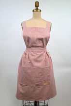 Load image into Gallery viewer, Red and white striped Hovden Wear apron. Front view.