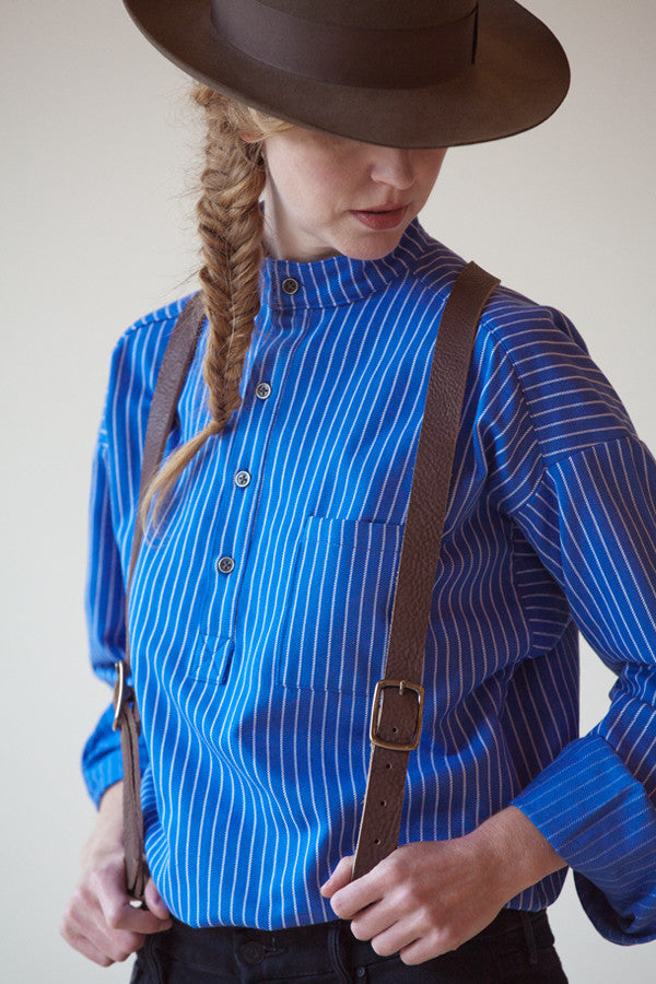 Traditional Solberg Bright Blue - cotton shirt