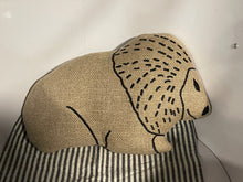 Load image into Gallery viewer, lion stuffed animal. made from burlap
