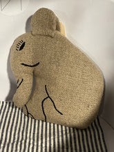 Load image into Gallery viewer, cute elephant stuffed animal. Made from burlap
