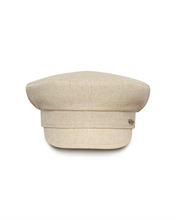 Load image into Gallery viewer, Cream linen fiddler cap
