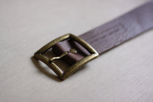 Load image into Gallery viewer, Brown Leather Belt Square Buckle
