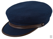Load image into Gallery viewer, Wool Cap with Leather Trim
