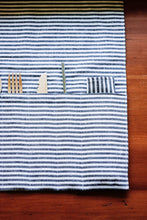 Load image into Gallery viewer, Utensil Roll - Indigo stripes
