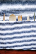 Load image into Gallery viewer, Utensil Roll - Indigo stripes

